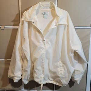 Haband For Her Vtg Cream Color Cotton Lined Windbreaker